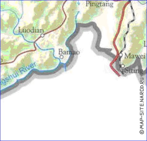 mapa de Guizhou