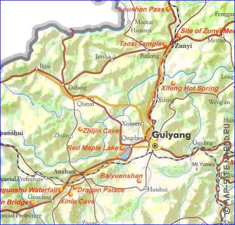 mapa de Guizhou