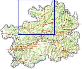 mapa de Guizhou