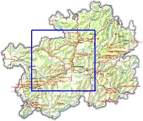 mapa de Guizhou