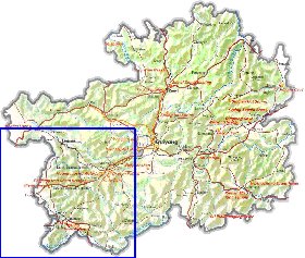 mapa de Guizhou