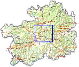 mapa de Guizhou