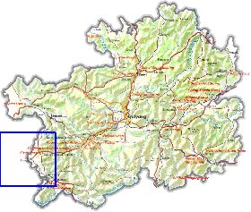 mapa de Guizhou