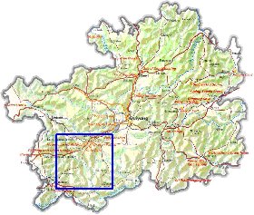 mapa de Guizhou