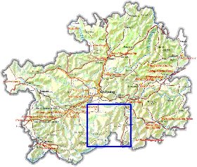 mapa de Guizhou