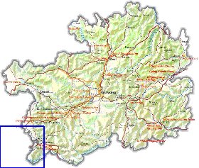 mapa de Guizhou