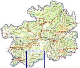 mapa de Guizhou