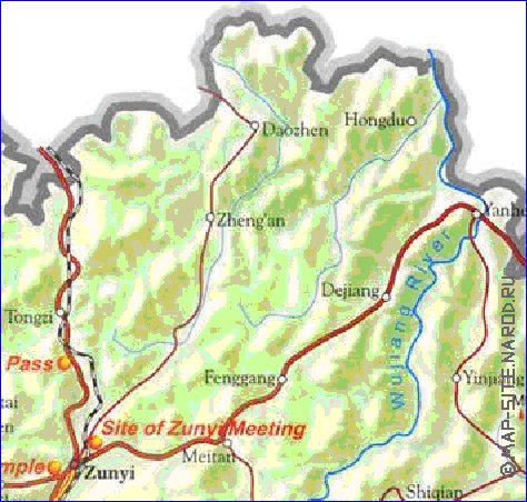 mapa de Guizhou