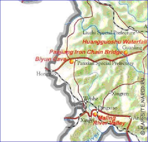 mapa de Guizhou