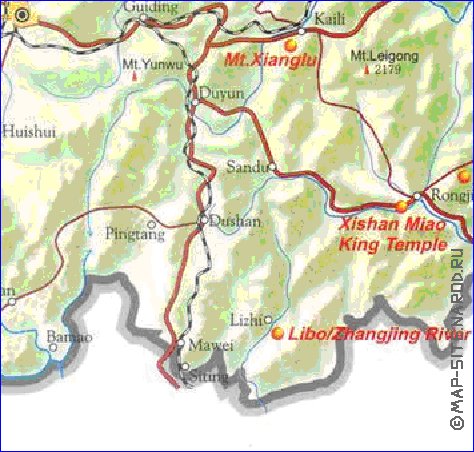 mapa de Guizhou