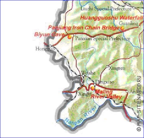 mapa de Guizhou