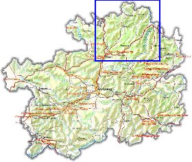 mapa de Guizhou