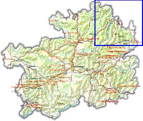 mapa de Guizhou