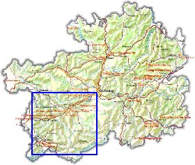 mapa de Guizhou