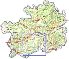 mapa de Guizhou