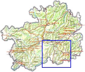 mapa de Guizhou