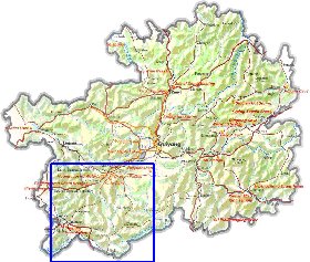 mapa de Guizhou