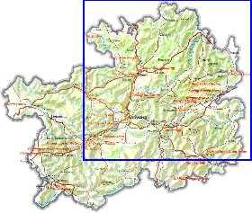 mapa de Guizhou