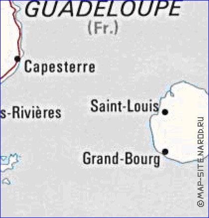 carte de Guadeloupe en anglais