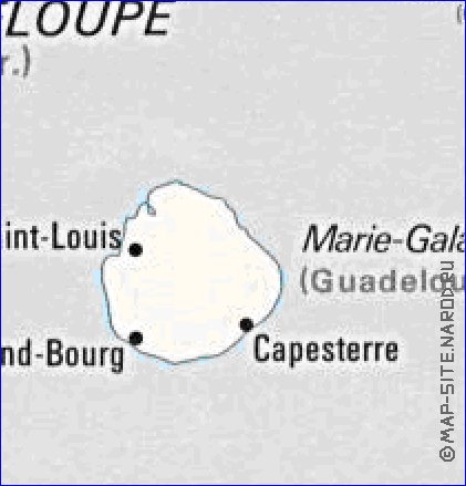 carte de Guadeloupe en anglais