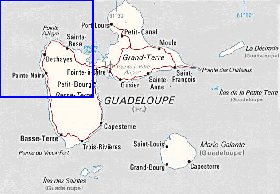 carte de Guadeloupe en anglais