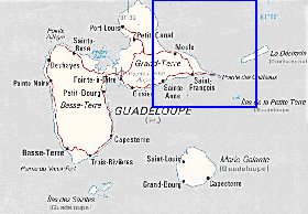 carte de Guadeloupe en anglais