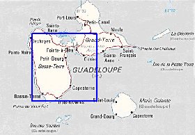 carte de Guadeloupe en anglais