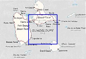 carte de Guadeloupe en anglais