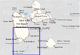 carte de Guadeloupe en anglais