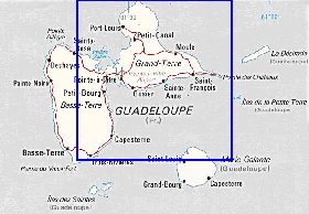 carte de Guadeloupe en anglais