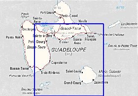 carte de Guadeloupe en anglais