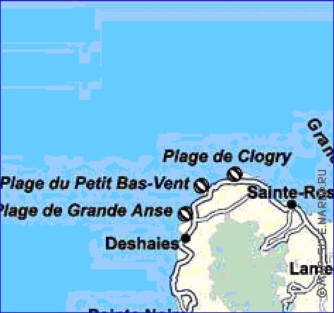 carte de Guadeloupe