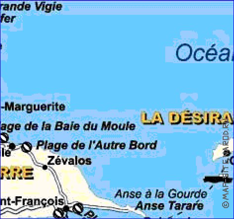 carte de Guadeloupe