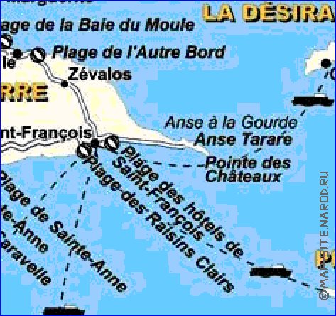 carte de Guadeloupe