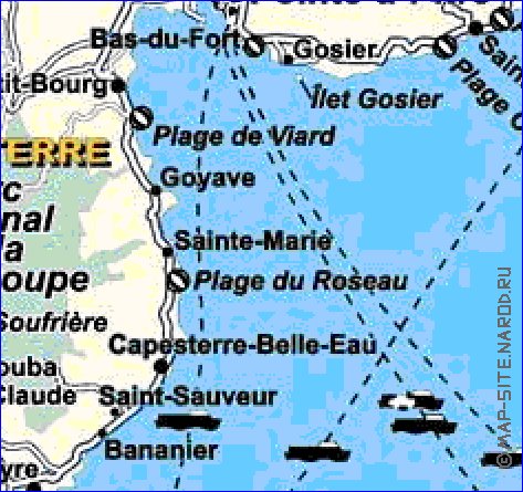 carte de Guadeloupe