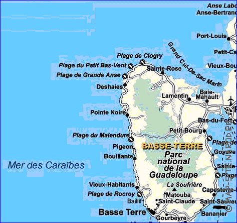 carte de Guadeloupe