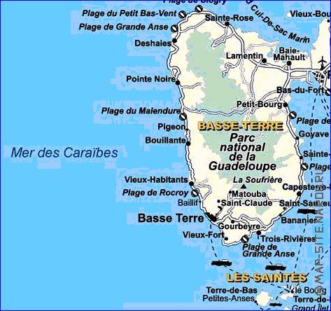 carte de Guadeloupe