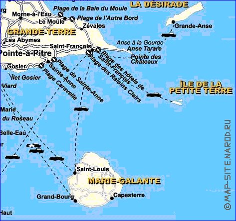 carte de Guadeloupe