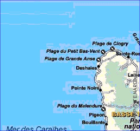 carte de Guadeloupe