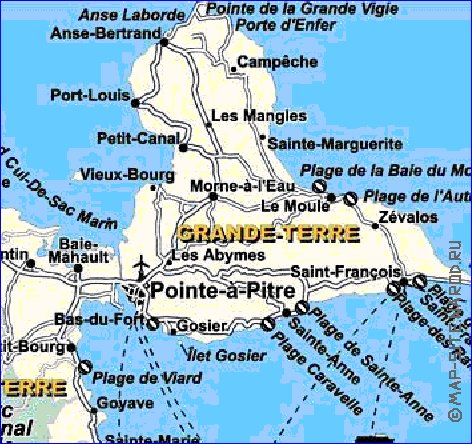 carte de Guadeloupe