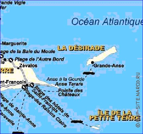 carte de Guadeloupe