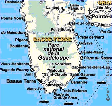 carte de Guadeloupe