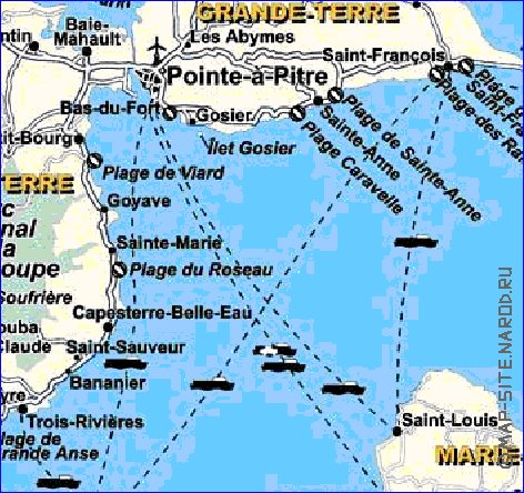 carte de Guadeloupe