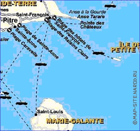 carte de Guadeloupe