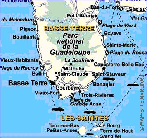 carte de Guadeloupe