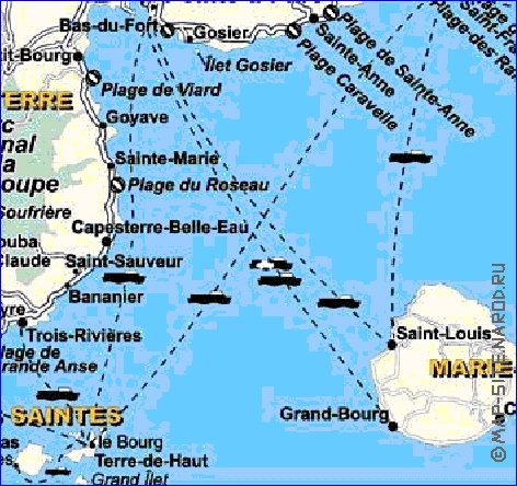 carte de Guadeloupe