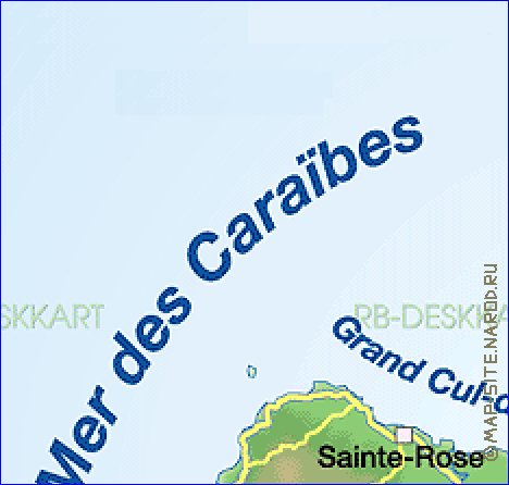 carte de Guadeloupe en allemand