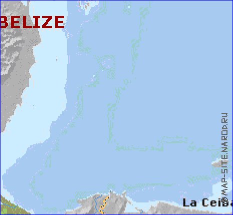 Administrativa mapa de Guatemala em ingles