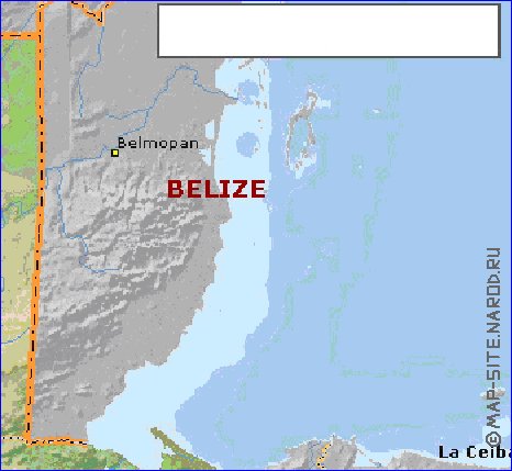 Administrativa mapa de Guatemala em ingles