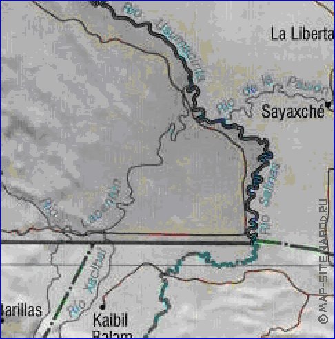 Administrativa mapa de Guatemala